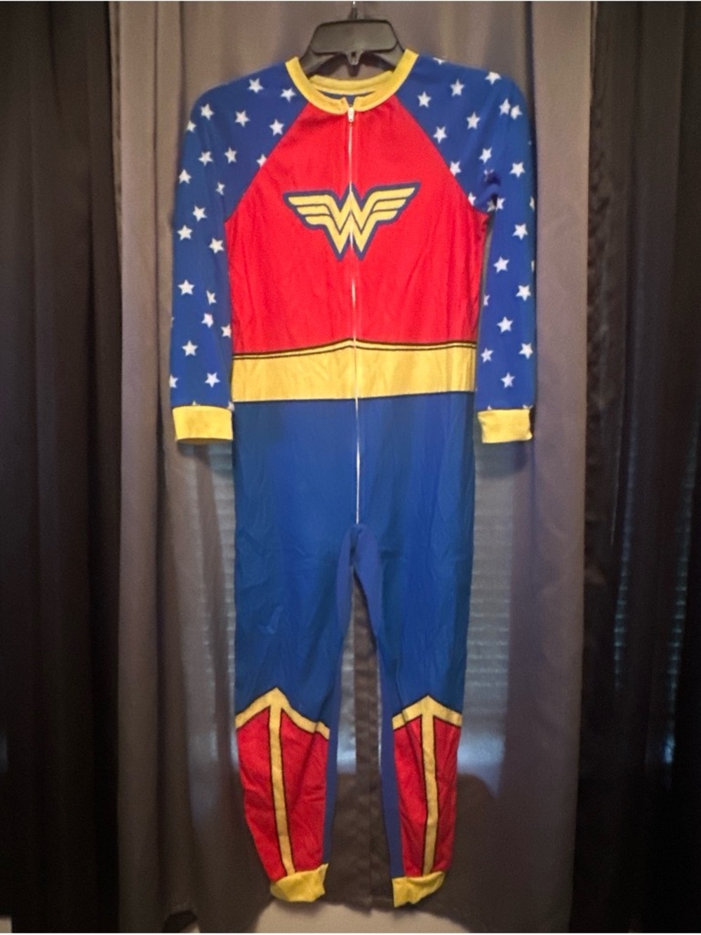 Girls' Superhero Onesie Costume - Red, Blue & Yellow